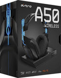 ASTRO Gaming A50 Wireless Dolby Gaming Headset - Black/Blue - PlayStation 4 + PC